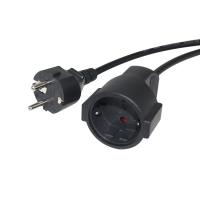 Schuko EU Plug Extension Cable 0.3M H05VV-F 3x0.75mm2 CE VDE