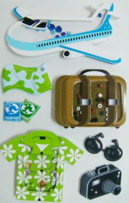 Waterproof Travel Design Handmade 3D Stickers Colorful For Kids Funny Toys