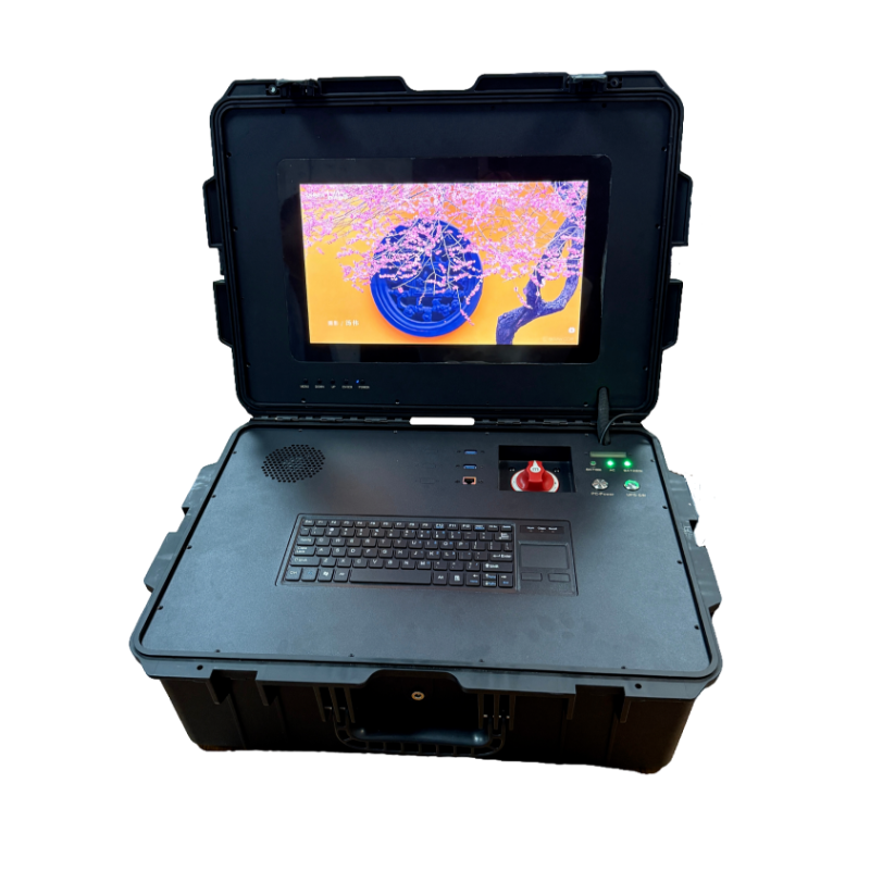 15.6-inch Portable Outdoor Control Case with 1000-nit High-Brightness Touchscreen Built-in Keyboard and Rechargeable Battery