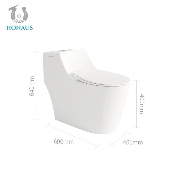 Premium Ceramic One Piece Toilet Bowl Luxury Design Round Dual Flush Factory Sale
