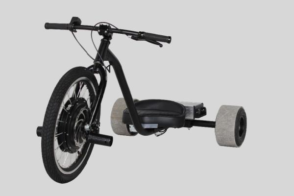 500W Kart Shape Drift Electric Tricycles / Black Motorized Tricycles For Adults