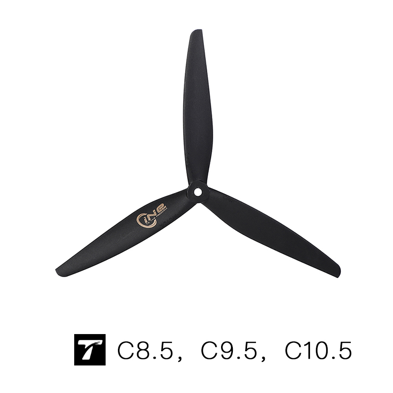 1Pairs 7.5X4.6 8.5X5 9.5X5 10.5X5 T-Hobby Plastic Propeller 3 Blades Black Carbon Reinforced Nylon For Rc Fpv Drone