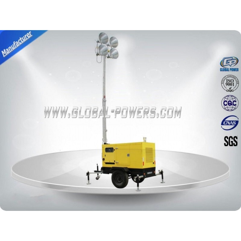 5Kva Diesel Generator Set Construction Light Towers 6 Meters Mechanical Mast