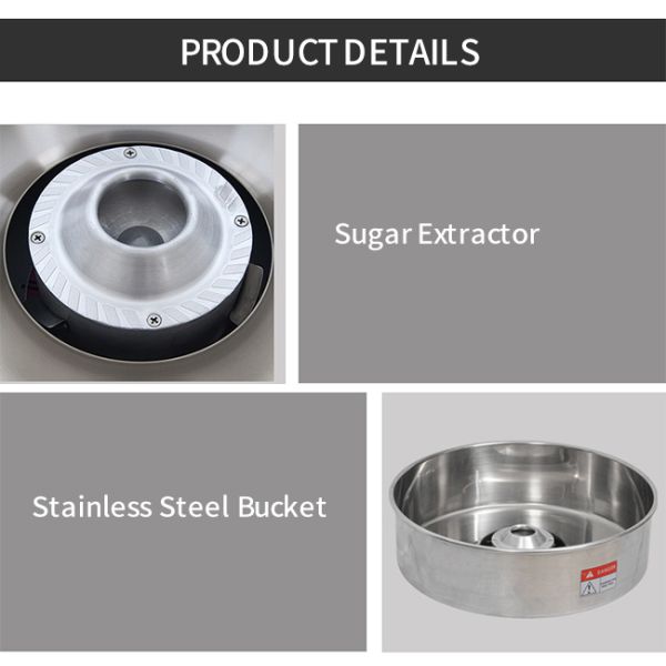 Stainless Steel 10.8kw 220V Cotton Candy Maker