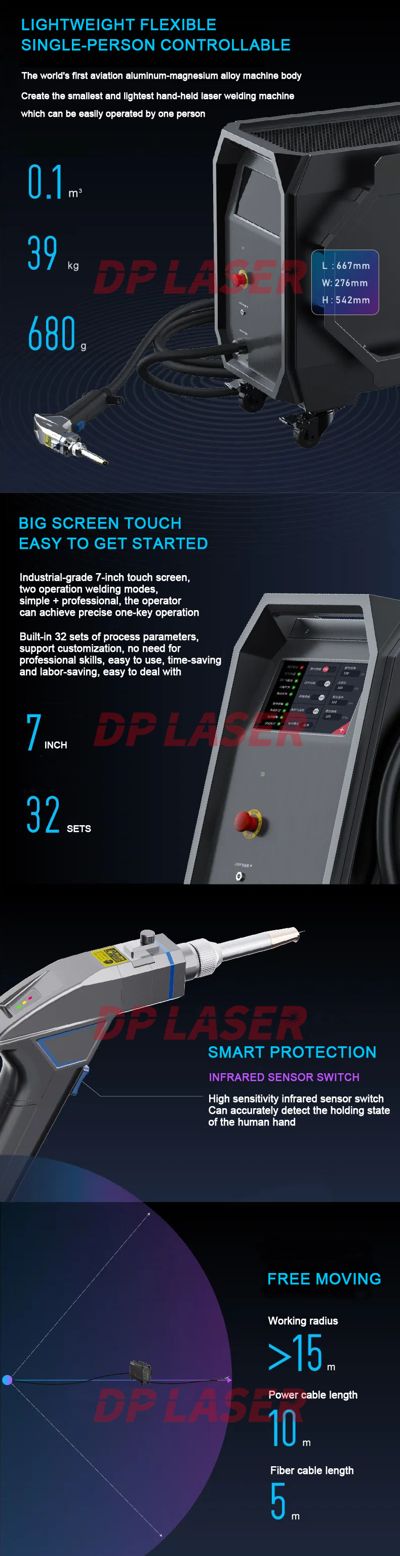 сварочный аппарат лазера воздушного охлаждения 1500w handheld