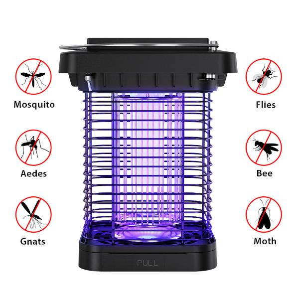 Rustproof Solar Anti Mosquito Lamp Electronic Outdoor Solar Bug Killer Light