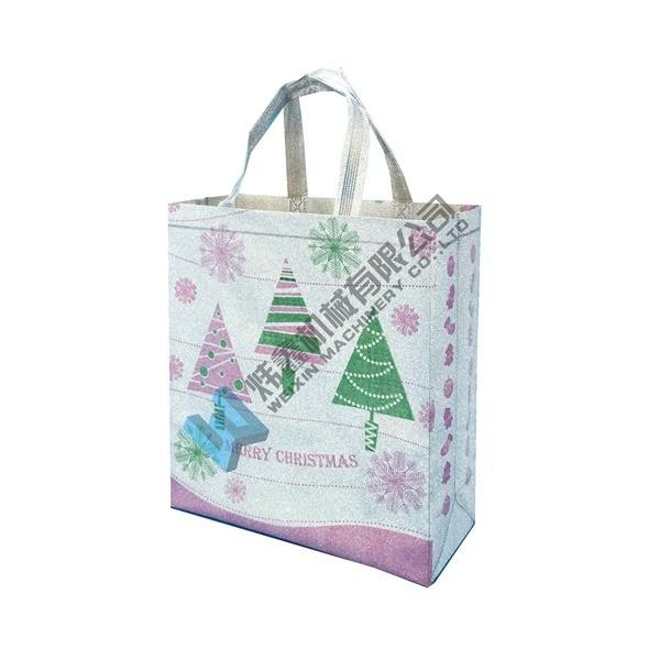 Wholesale non-woven top quality custom glitter tote shopping bag for Christmas Festival