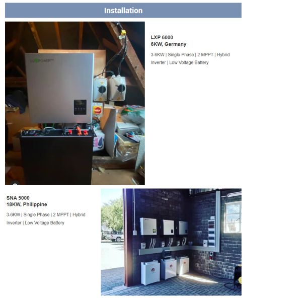 Гибридный инвертор Luxpower 6 кВт Низковольтный гибридный инвертор 7 кВт 8 кВт