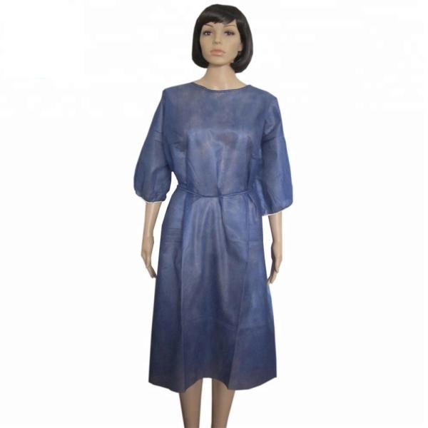 Harmless Durable Non Woven Disposable Gowns Elastic for Hospital