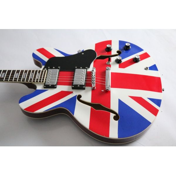 Custom shop ES335 union jack design electric guitar Free shipping