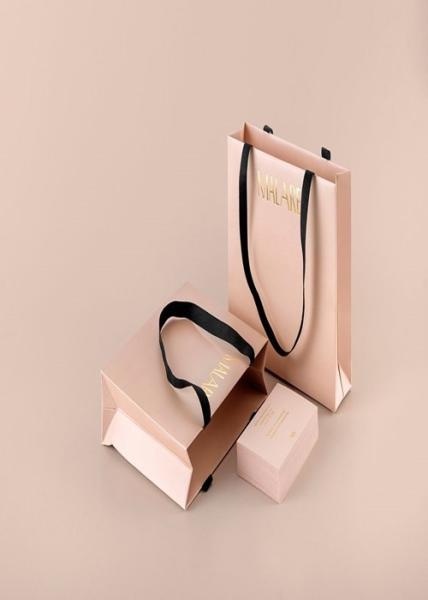 Waterproof 20*11*22cm Craft Paper Shopping Bags