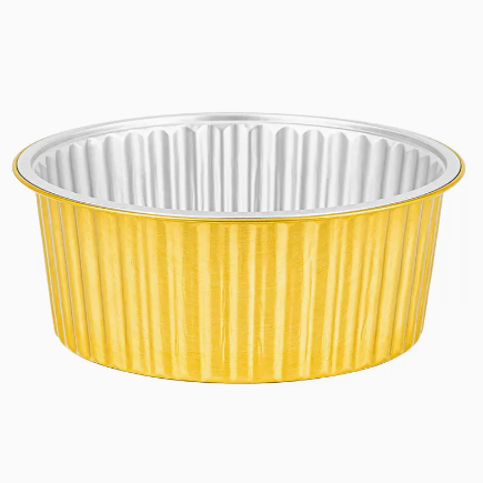 Restaurant Bakery Gold-color Baking Aluminum Foil Tray Container for Food Cooking