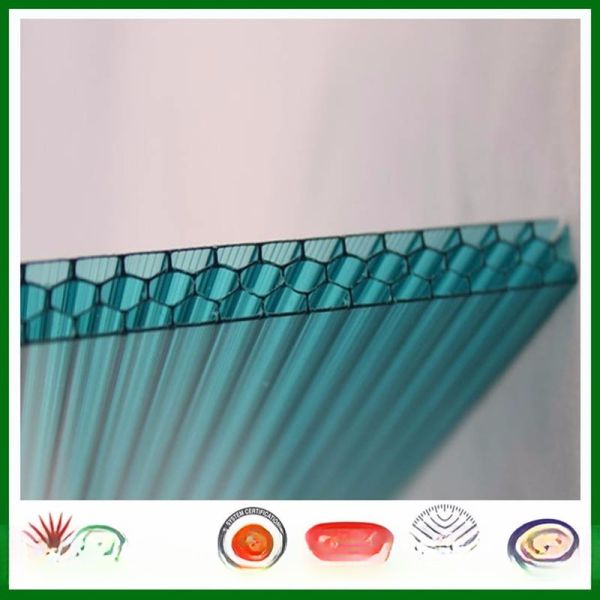 6mm-14mm Толщина PC Медоносные солнечные панели Полые листы для крыши