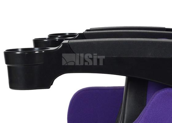 Iron Metal Type Theater Room Seating 580mm C/C Dimension With Big Cup Holder
