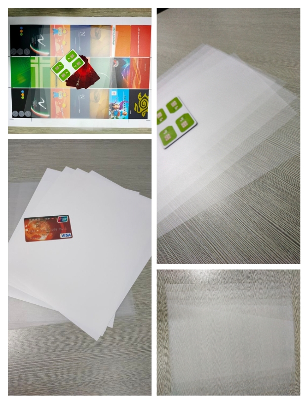 Фильмы верхнего слоя Semi прозрачного ПК 0.085mm 210*297mm Uncoated