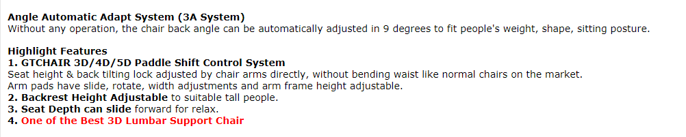 Nylon Base Ergonomic Office Chair 55mm PA Lumbar Support Adjustable Arms