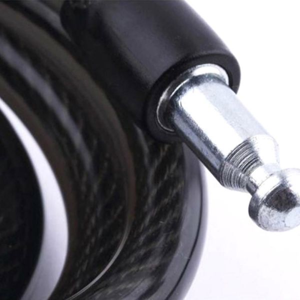 Anti-Theft Bike Security Lock Stainless Steel Cable Coil For Castle Motorcycle Cycle MTB Bike with 2 Key