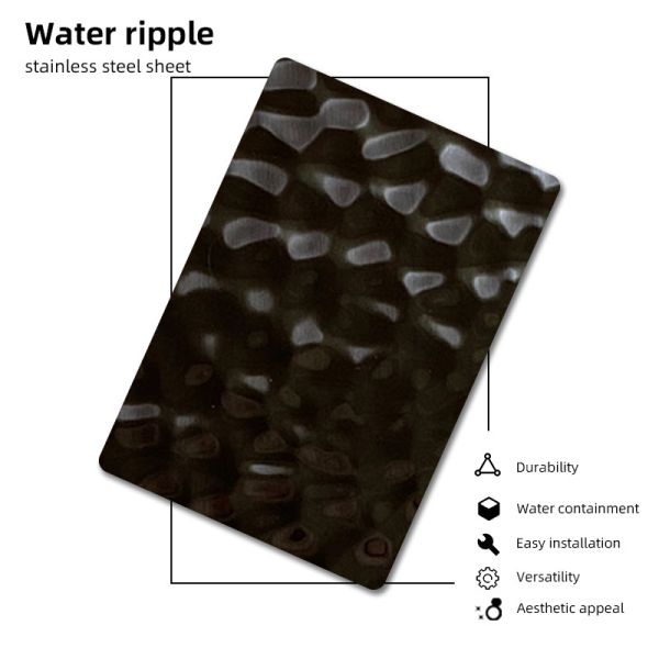 Черный лист нержавеющей стали Ss пульсации воды 201 плита 304 металлов декоративная