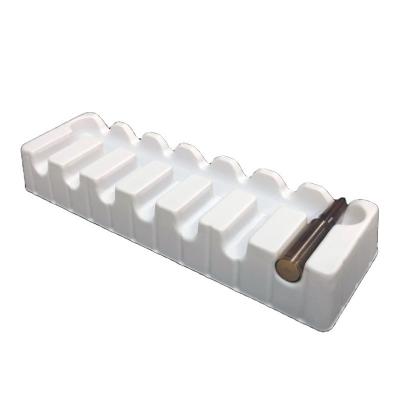 Embalagem de plástico semi- fechada Caixa de inserção de bolhas de PET branco para ampolas