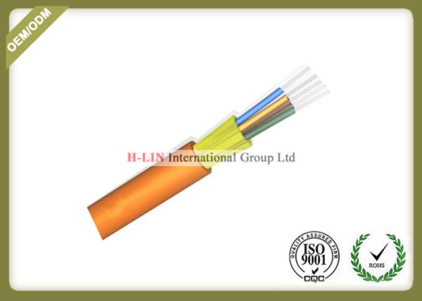 Indoor Distribution Fiber Optic Cable , Tight Buffered Fiber Optic Cable Multi Core