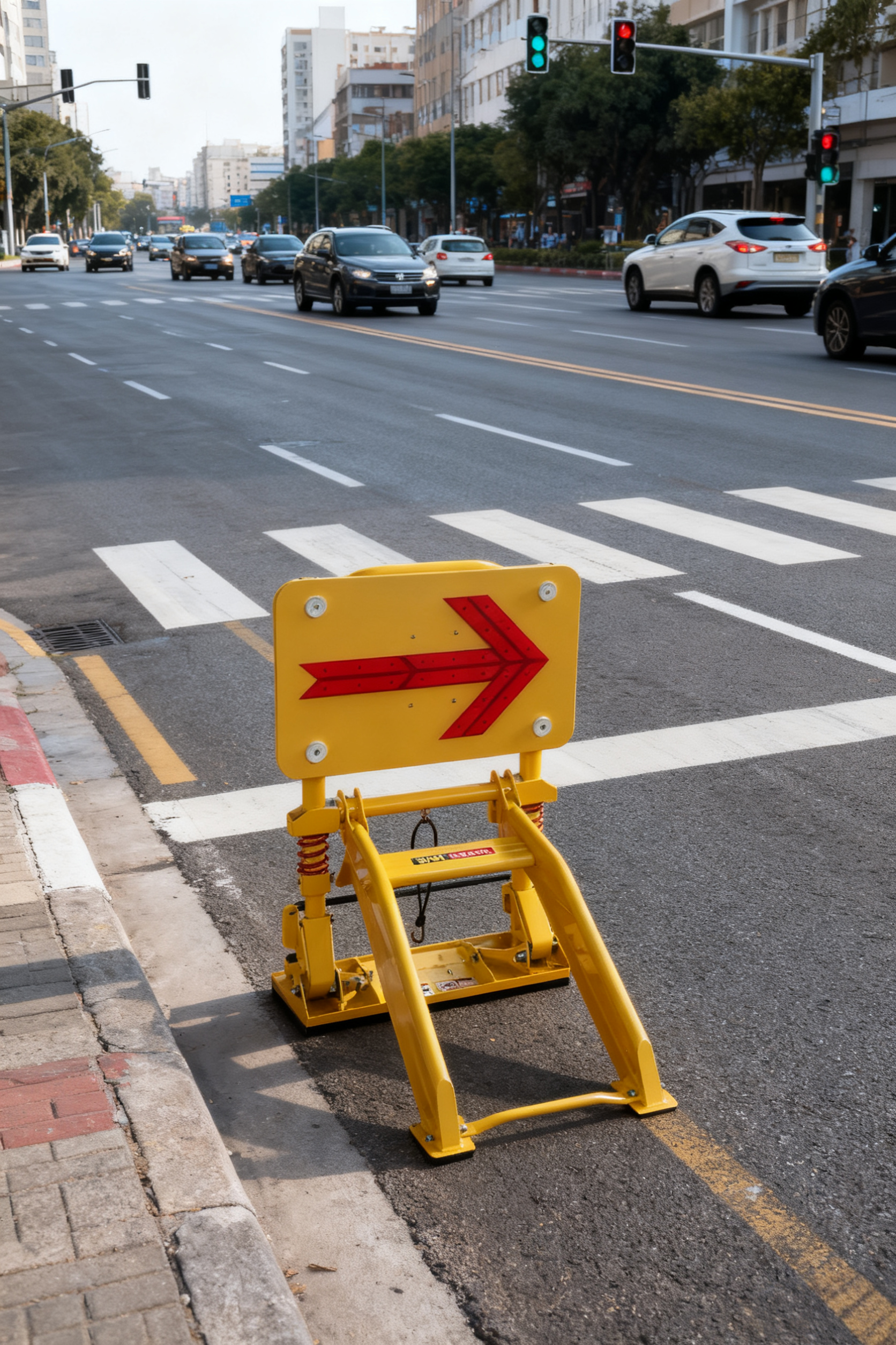 ISO9001 1100mm Length Folding Parking Barrier