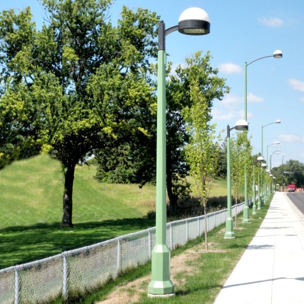 Carbon Structural 6m Galvanised Street Light Pole With Single Arm Bracket