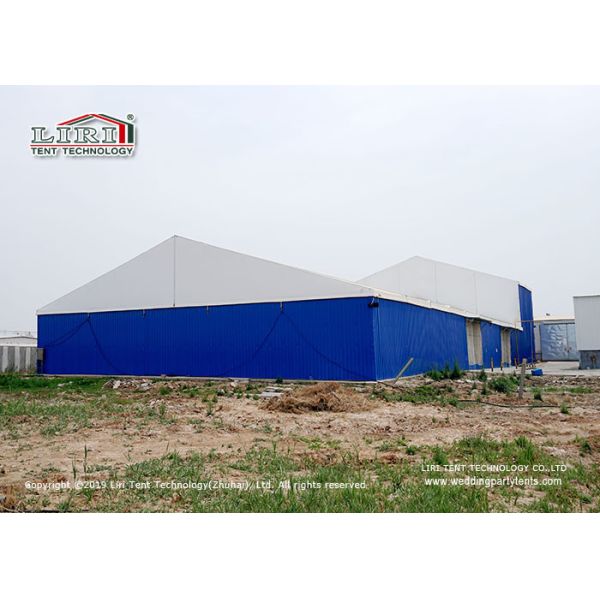 30m Width Industrial Storage Tents With  Block - Out And Translucent Roof Cover