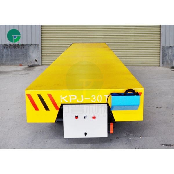 30T Load Slab Rail Transfer Cars Handling Heavy Equipment Trailer With Warning Alarm