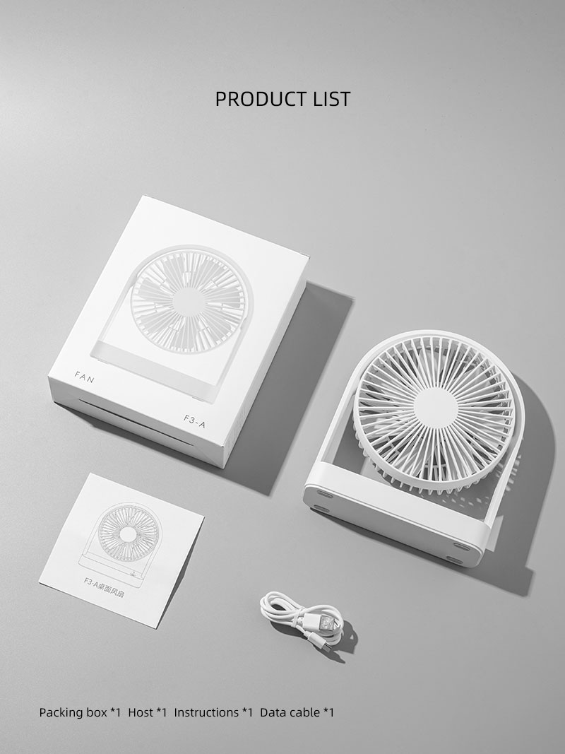 FUSMLI Factory Price Mini Rechargeable Portable Table  Fan 2000mah Summer Camping Trending Products Desk Fan