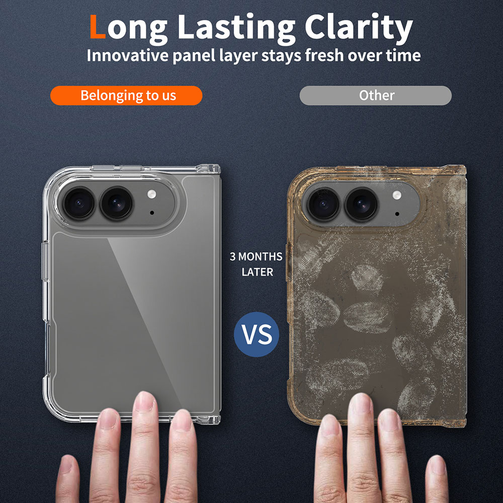 Laudtec Transparent Ultra-thin Foldable case for iPhone 18 Fold Scratch-resistant and Anti-fingerprint Supports Custom logo OEM