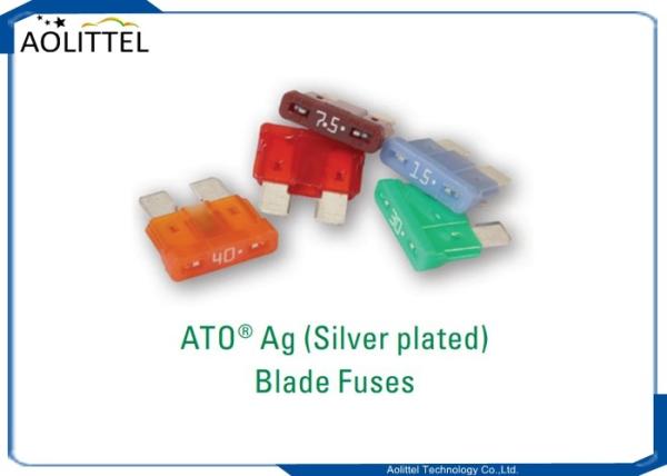PA66 Auto Blade Fuse , Automotive Industry ATOF 32V Series ATOF Medium Blade Fuse Rated 32V 1-40A Replaces 257 ATO