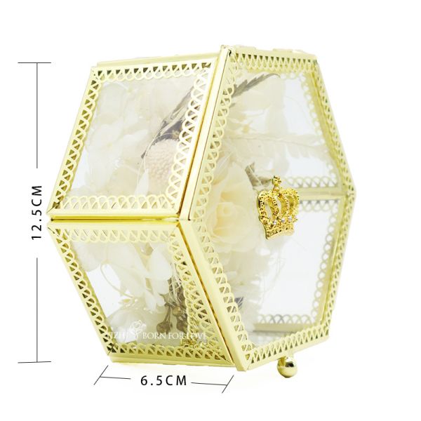 Diameter 4-5cm Eternal Rose Flower In Glass Dome