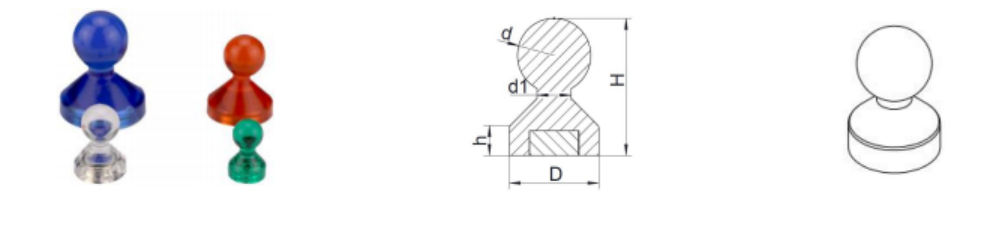 Sintered NdFeB N35 N52 Neodymium Magnets Hook Permanent Magnets For Office Desk
