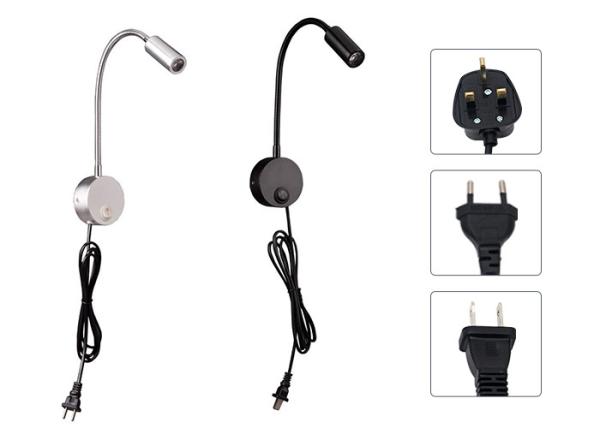 Led hose reading spotlight 220V Anglo American European wall spotlight led hose spotlight plug-in
