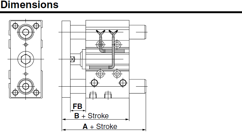 SMC Compact Guide Pneumatic Air Cylinders MGPM20-40Z With Aluminium Air Slide Bearing
