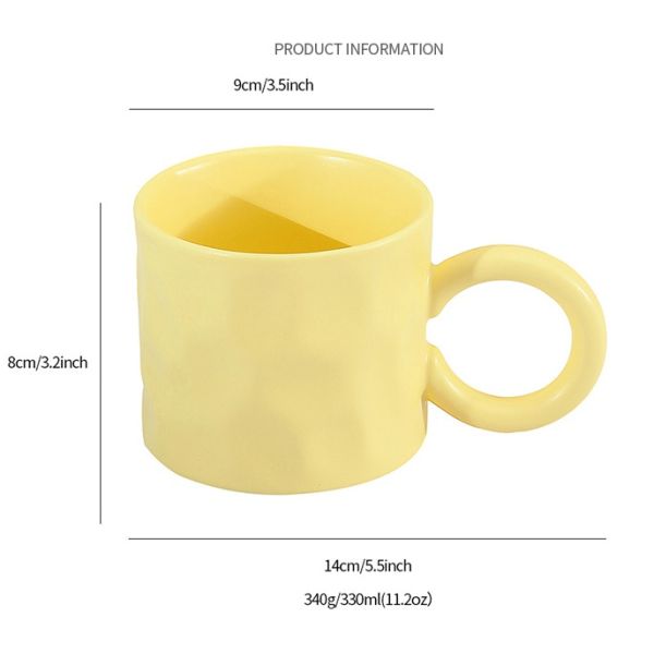 Restaurants A Grade Glazed Ceramic Coffee Porcelain Mugs With Handle