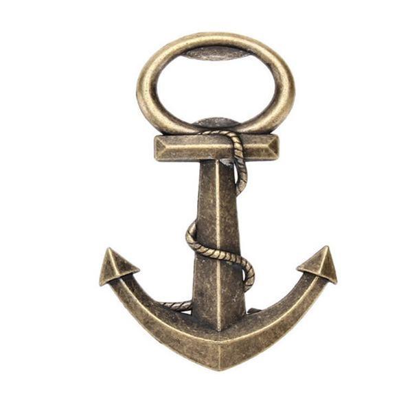 Innovative 3D design marine anchor beer bottle opener, funny wedding favor, antique bronze plating