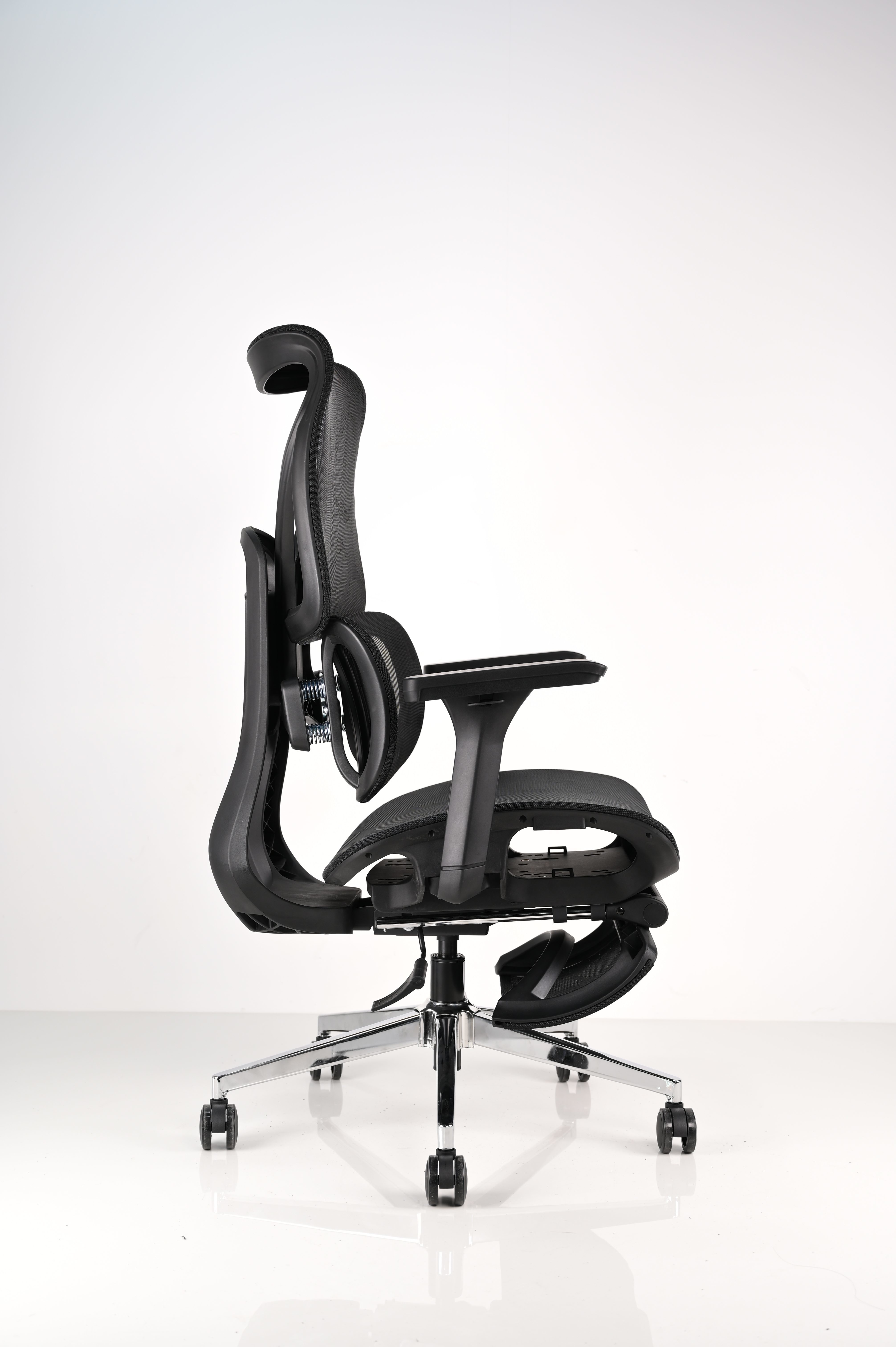 Affordable Ergonomic Office Chair with 2-Part Lumbar Support 4D Adjustable Armrest and PU Nylon Castors