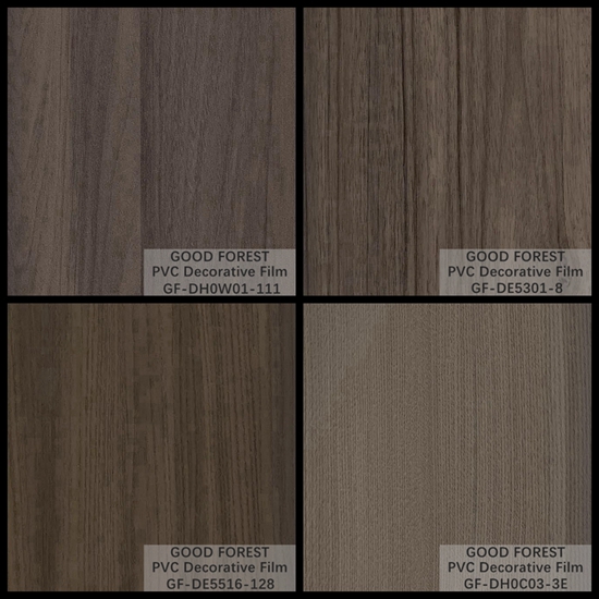 Película decorativa del PVC de la división grueso Grey Color oscuro de 0.25m m - de 0.60m m