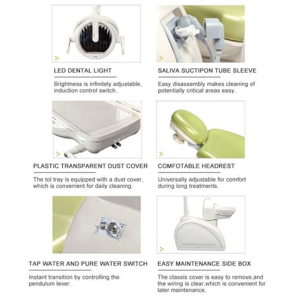 Multipurpose PU Electric Dental Chair Equipment With Touchscreen