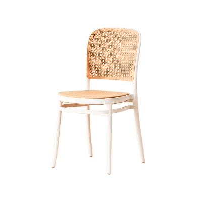 Silla de comedor moderna de plástico - Estilo ratán para uso doméstico y comercial