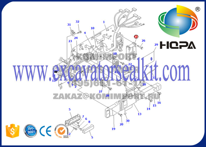 Регулятор монитора экскаватора КОМАТСУ 6Д102 ПК200-6 7834-21-6000 7834-21-6001