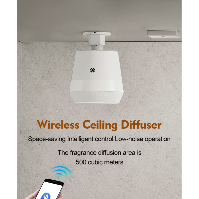 Household and Commercial Low Noise Smart Ceiling Aroma Fragrance Diffuser with English Operating Language