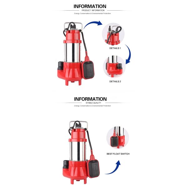 Home Stainless Steel Submersible Pump Garden Irrigation High Efficiency