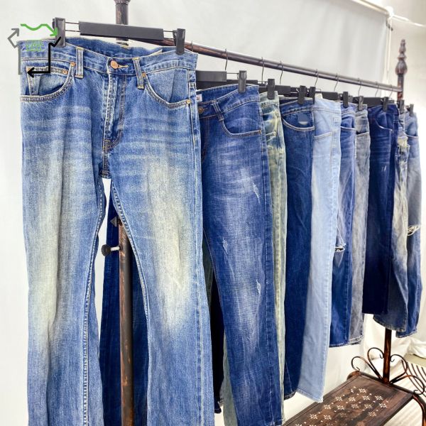 Second-Hand Women's Brand Jeans Skinny Baggy Mixed Woman Jeans Second Hand for Women Used Luxury Clothes in Bales Used Brand Clothes