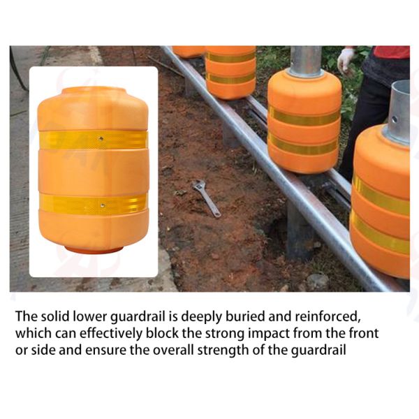 Roadway Traffic Safe Rolling Type Safety Crash Barrier Eva Highway Safety Roller Guardrail