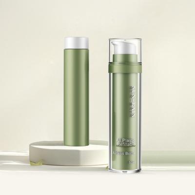 Eco-Friendly Clear Plastic Pump Bottles Refillable PP Pet Airless Pump Bottles without metal