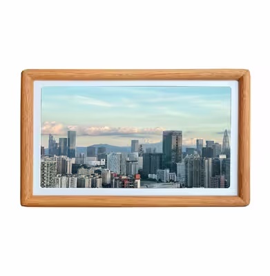 Smart Wooden Digital Photo Frame 7 Inch High Definition Digital Picture Frame With Built In Battery And Bluetooth