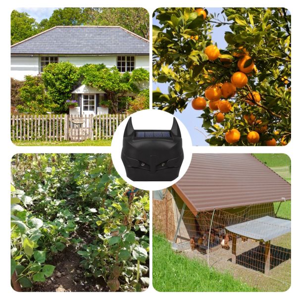 Red LED Lights Solar Animal Deterrent Keep Your Property Safe from Predators 480 Hours