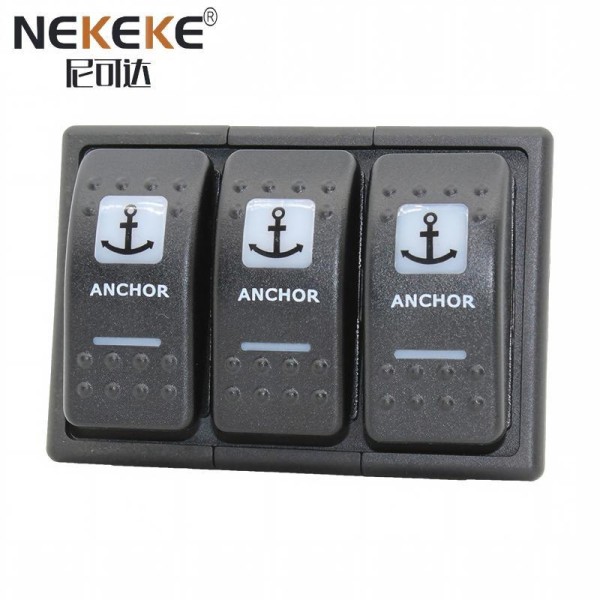 Plastic Black Switch Mounting Panel Frame Marine Rocker Holder Housing Kit